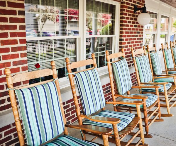 Rocking chairs on porch